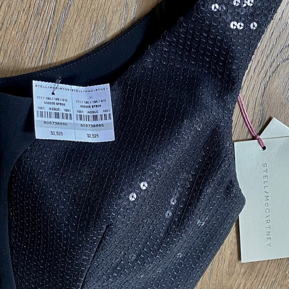 Stella McCartney Dixie Asymmetric Sequined Stretch-Wool and Silk Top - Picture 10 of 15